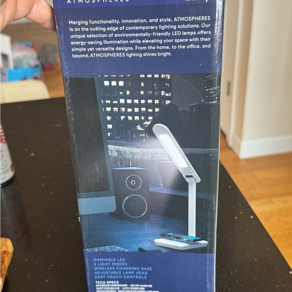 Atmosphere Silver Desk Lamp with Wireless Charging never open - Picture 5 of 6